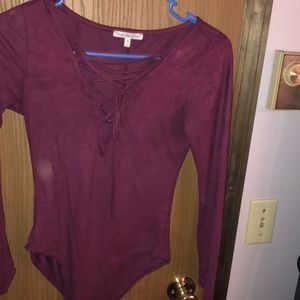 Velvet material bodysuit